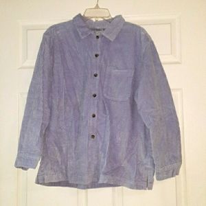 LL Bean PL Comfy Big Shirt Corduroy Lavender